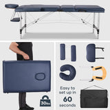 EDGE Mobility Lightweight Tri-Fold Aluminum Portable Treatment Table - The Perfect Home, CashPT, GymPT or spare table!