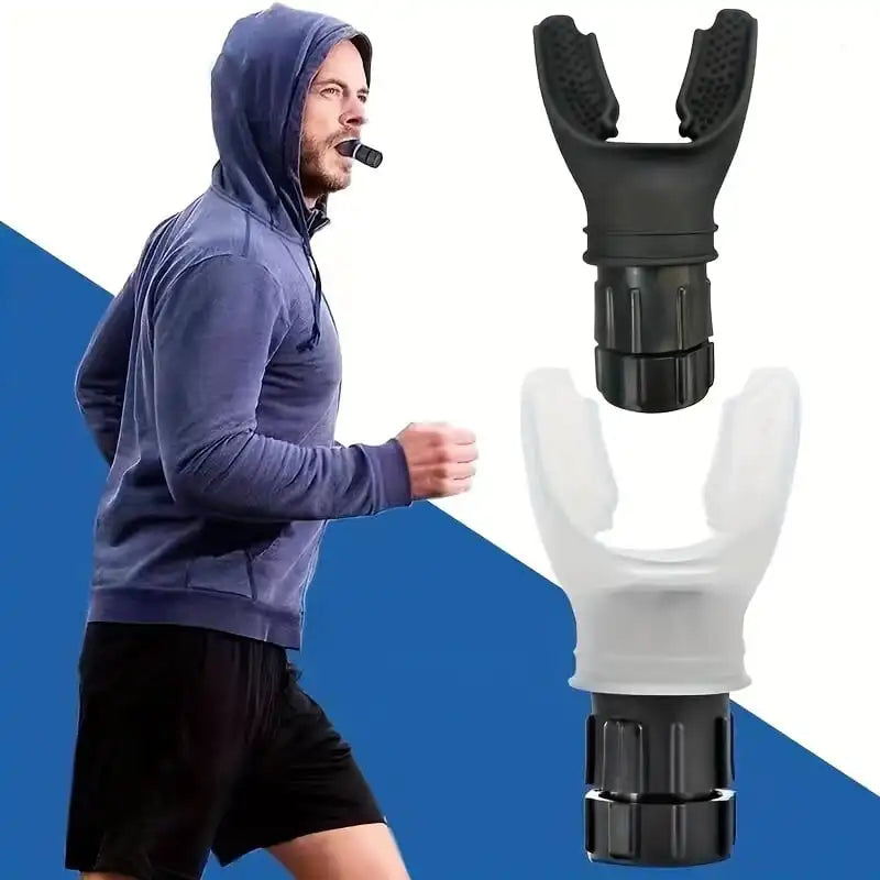 Silicone Breathing Fitness Exercise Equipment Portable Throat Adjustable Resistance Breathing Exercise Device