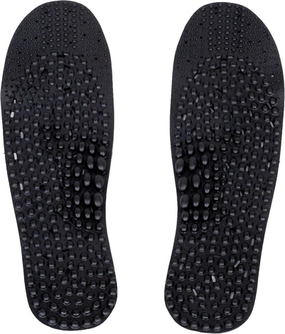 Charcoal Acupuncture Foot Massage Insoles Trim to Fit Sizes 6-10 Men and 7-11 Women