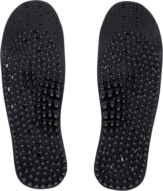 Charcoal Acupuncture Foot Massage Insoles Trim to Fit Sizes 6-10 Men and 7-11 Women